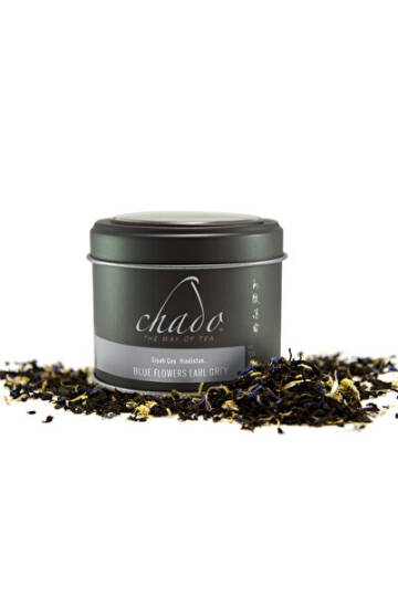 Chado Tea Blue Flowers Earl Grey İtalyan Bergamot ve Mavi Ebegümeci Çiçeği Harmanı Dökme Siyah Çay 50 gr
