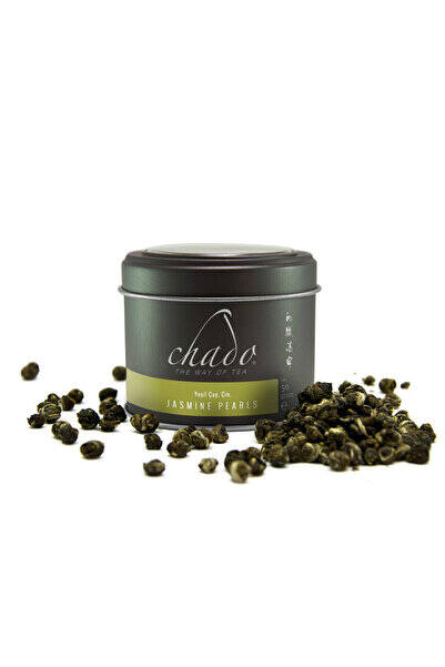 Chado Tea Jasmine Pearls Elle Sarılmış İnci Formunda Tomurcuk Yaseminli Yeşil Çay 50 gr - 1