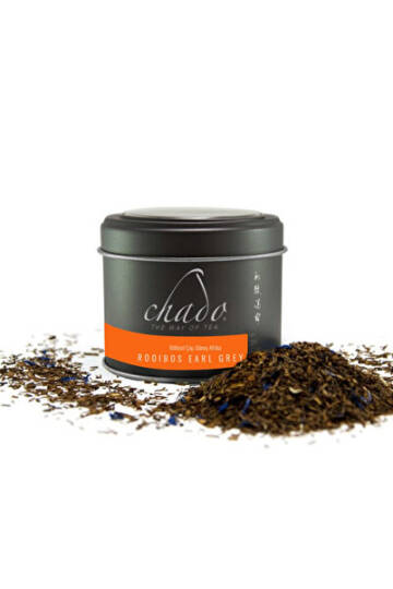 Chado Tea Rooibos Earl Grey İtalyan Bergamot ve Mavi Malva Harmanı Kafeinsiz Kırmızı Çay 50 gr