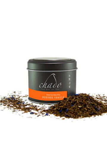 Chado Tea Rooibos Vanilla Gerçek Vanilya Parçacıklı ve Kafeinsiz Güney Afrika Kırmızı Çayı 50 gr - 1