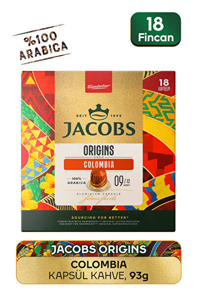Jacobs Origins Colombia Nespresso Uyumlu Alüminyum Kapsül Kahve 18'li - 1
