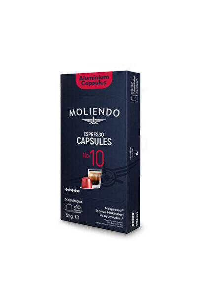 Moliendo Finest Coffee Alüminyum Kapsül Kahve No:10 (10 Adet Nespresso Uyumlu Alüminyum Kapsül Kahve) - 1