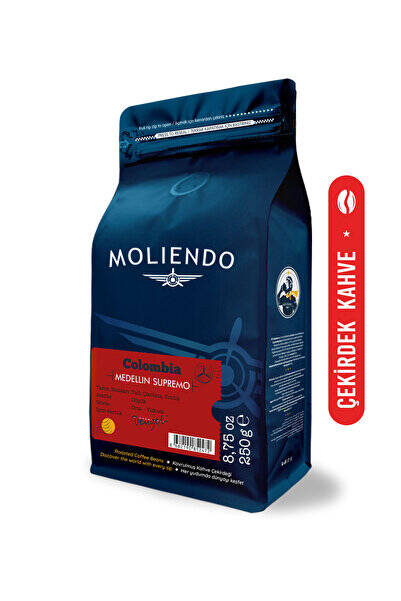 Moliendo Finest Coffee Colombia Medellin Supremo Yöresel Kahve (Çekirdek Kahve) 250 g - 1