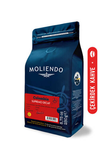 Moliendo Finest Coffee Colombia Supremo Decaf (Kafeinsiz) Yöresel Kahve (Çekirdek Kahve) 250 g - 1