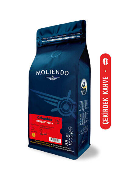 Moliendo Finest Coffee Colombia Supremo Huila Yöresel Kahve (Çekirdek Kahve) 1 kg - 1