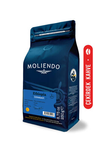 Moliendo Finest Coffee Ethiopia Djimmah Yöresel Kahve (Çekirdek Kahve) 250 g - 1