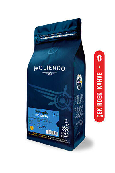 Moliendo Finest Coffee Ethiopia Yirgacheffe Yöresel Kahve (Çekirdek Kahve) 1 kg - 1
