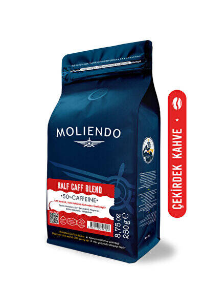 Moliendo Finest Coffee Half Caff %50 Kafeinli Blend Kahve (Çekirdek Kahve) 250 g - 1