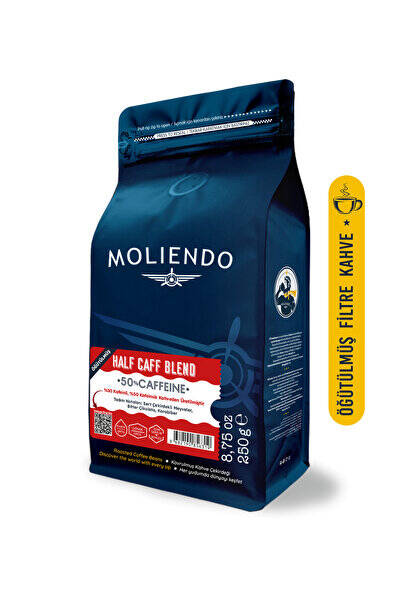 Moliendo Finest Coffee Half Caff %50 Kafeinli Blend Kahve (Öğütülmüş Filtre Kahve) 250 g - 1