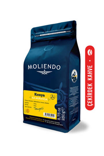 Moliendo Finest Coffee Kenya Aa Muranga Yöresel Kahve (Çekirdek Kahve) 250 g - 1