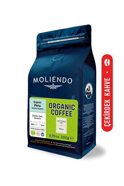 Moliendo Finest Coffee Organik Peru Yöresel Kahve (Çekirdek Kahve) 250 g - 1