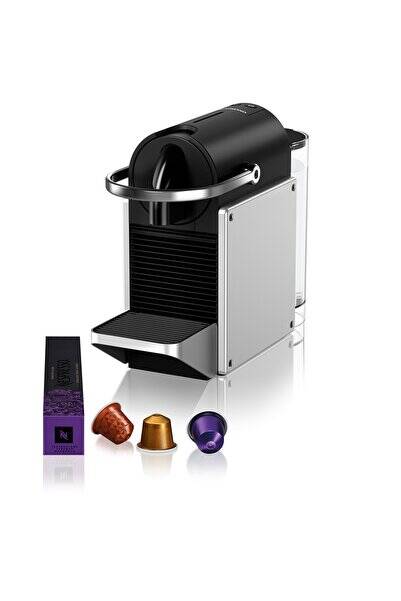 Nespresso D62 Pixie Kahve Makinesi, Gümüş - 1