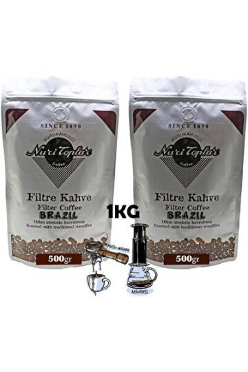 Nuri Toplar Filtre Kahvesi 1 kg Brazil Cerrado Çekirdeği - Odun Ateşinde Kahve