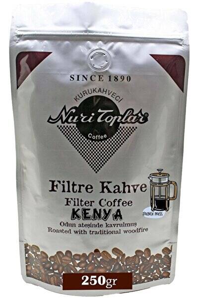 Nuri Toplar Filtre Kahvesi 250 gr Kenya Aa Çekirdeği - Odun Ateşinde Kahve - 1
