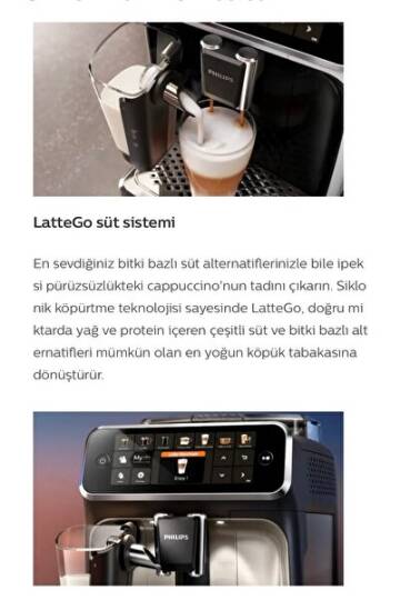 Philips 12 Farklı Kahveli Tam Otomatik Espresso Makinesi, LatteGo Süt Sistemi, AquaClean Filtre - 1