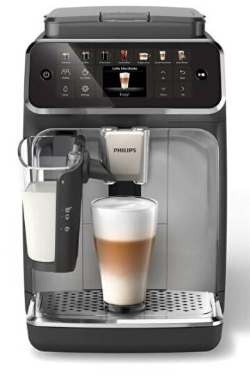 Philips 4400 Serisi LatteGo Tam Otomatik Espresso Makinesi, 12 Sıcak ve Soğuk İçecek, QuickStart, EP4446/70 - 1