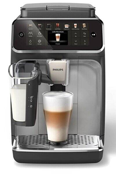 Philips 4400 Serisi LatteGo Tam Otomatik Espresso Makinesi, 12 Sıcak ve Soğuk İçecek, QuickStart, EP4446/70 - 1