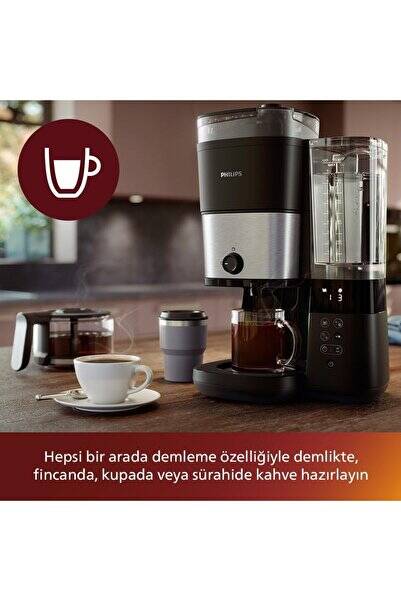 Philips Çekirdek Kahve Öğütücülü Filtre Kahve Makinesi - 1