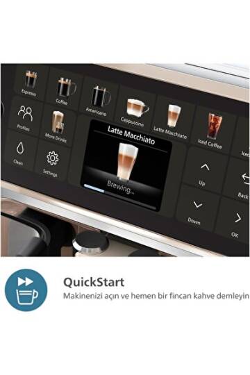Philips Drmz Hızlı Wett&Dry 5500 Serisi LatteGo Tam Otomatik Espresso Makinesi, 20 Sıcak+Soğuk İçecek, - 1