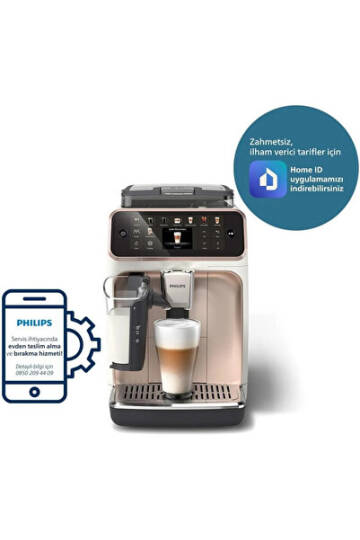 Philips EP5500 Serisi LatteGo Tam Otomatik Espresso Makinesi, SilentBrew, 20 Sıcak ve Soğuk İçecek - 1