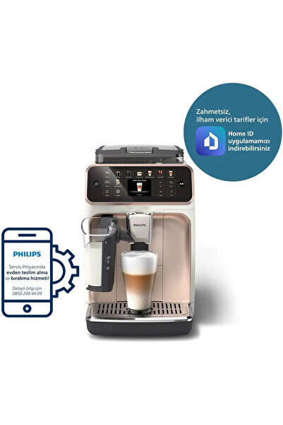 Philips EP5500 Serisi LatteGo Tam Otomatik Espresso Makinesi, SilentBrew, 20 Sıcak ve Soğuk İçecek - 1