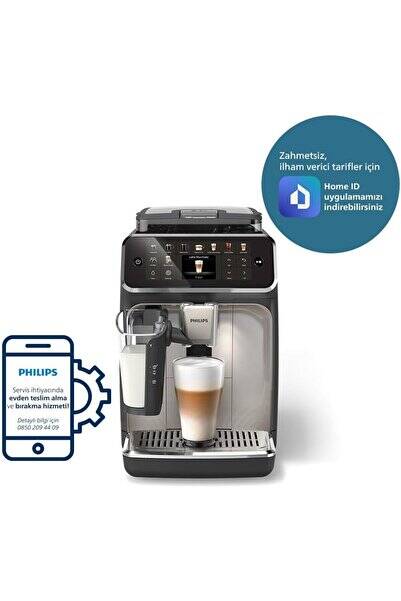 Philips Espresso Makinesi, 5500 Serisi, SilentBrew 20 Sıcak ve Soğuk İçecek, Siyah Krom - 1
