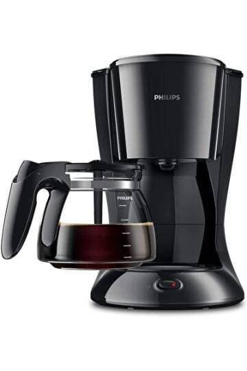 Philips Kahve Makinesi, 1.2 L Cam Sürahili, Makinede Yıkanabilir, 1000 W, Siyah