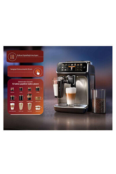 Philips Premium Tam Otomatik, Espresso, Makinesi, Paslanmaz Çelik, 12 Farklı Kahve Seçeneği - 1